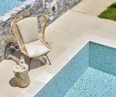 Marni Hotel Studio Private Pool sunbed and drinks by the private poolside