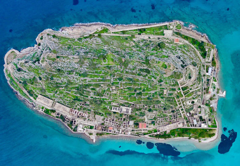 Aerial View of Spinalonga Island
