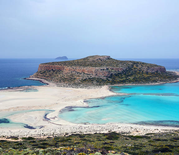 Balos Chania Beach with crystal clean calm sea